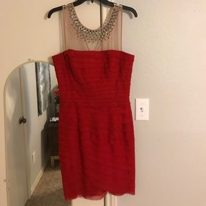Red with Sequins BCBG Maxazria Cocktail Dress